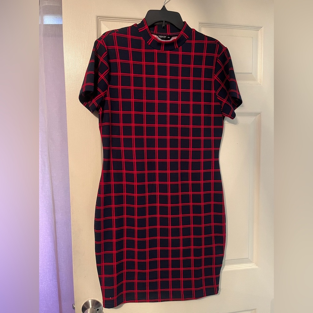 Shein curve Plaid dress